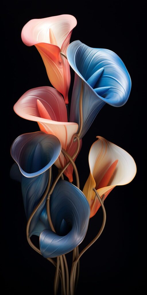 macro view of colorful crocuses created by midjourney