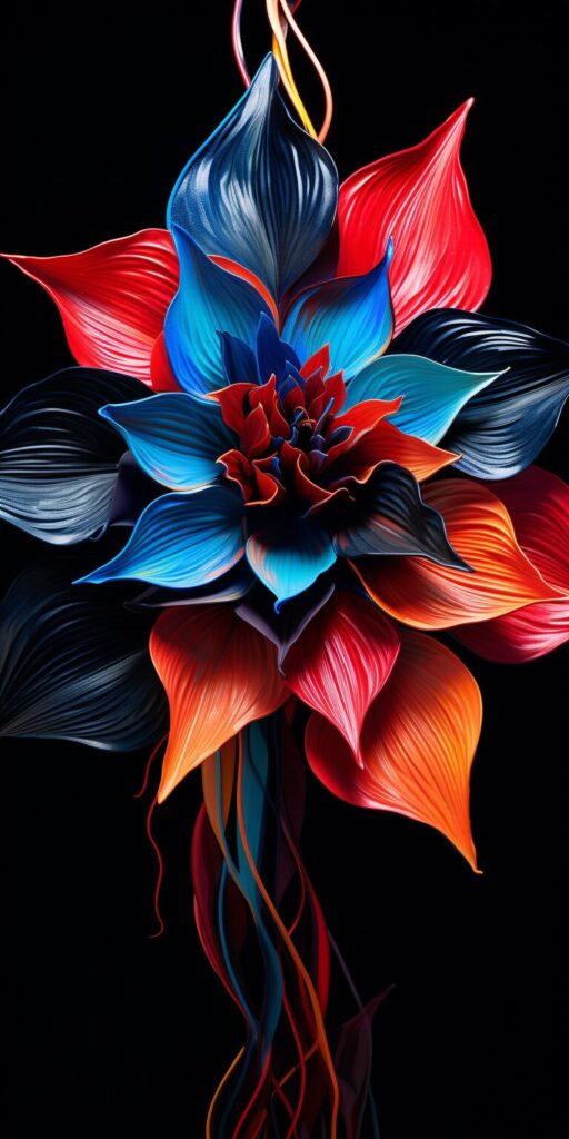 macro view of colorful poinsettia created by midjourney