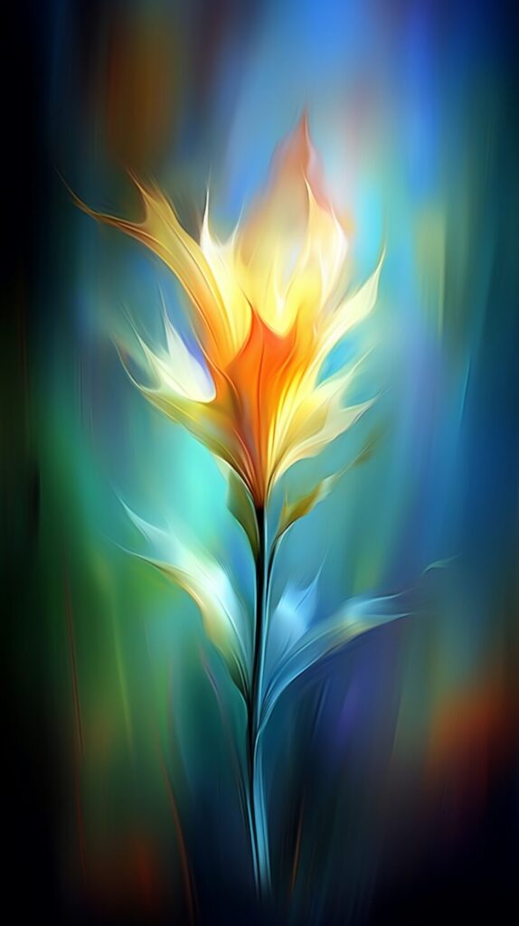 abstract image of colorful fantasy hyacinth flower