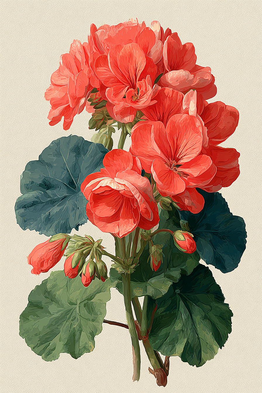 Geraniums vintage botanical illustration_geranium_9689c29f_3 Original Geranium Vintage Illustration Design Ideas & Uses